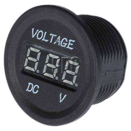 Thunder Socket Style Voltmeter 12/24V Display Blue LED
