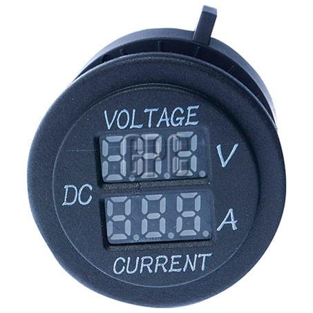 Thunder Socket Style Dual Volt & Amp 12/24V Display Blue LED