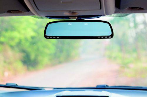 Thunder Rearview Mirror With 8 Way Switch Panel & Dual Voltage Meter Display Suits 4x4 4WD