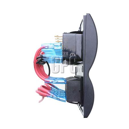 Thunder Rocker Switch Panel 6 Way ON/OFF Blue LED