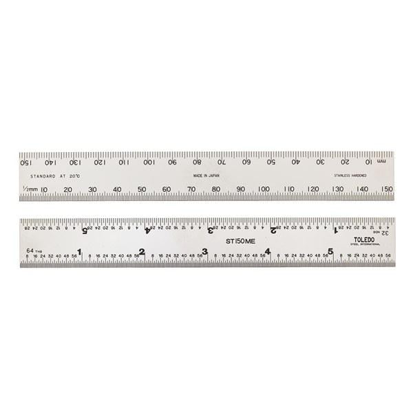 Toledo Stainless Steel Ruler 150mm/6 Inch ST150ME6