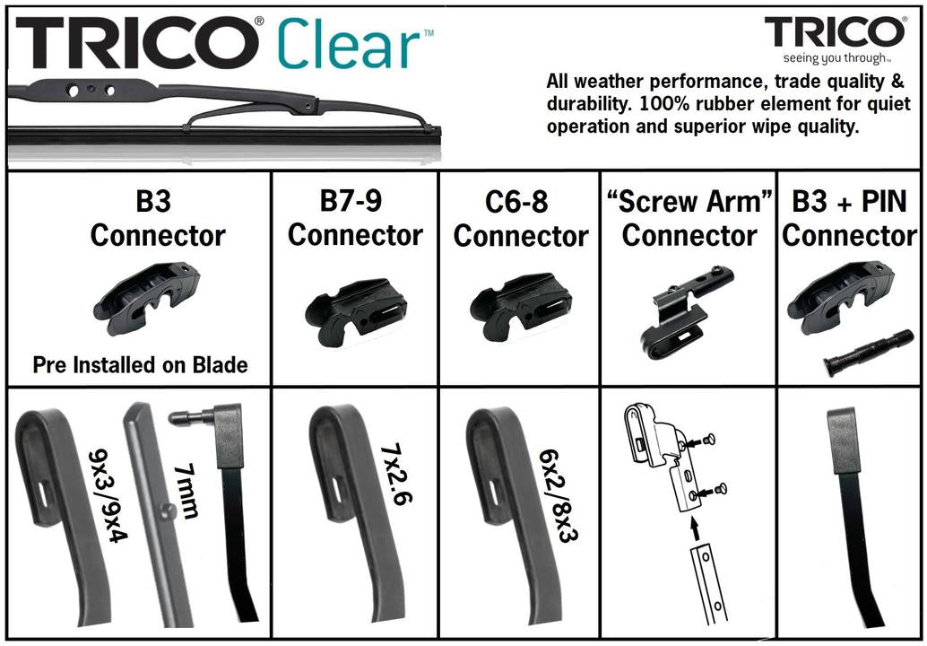 Trico Clear Wiper Blade 330mm TCL330