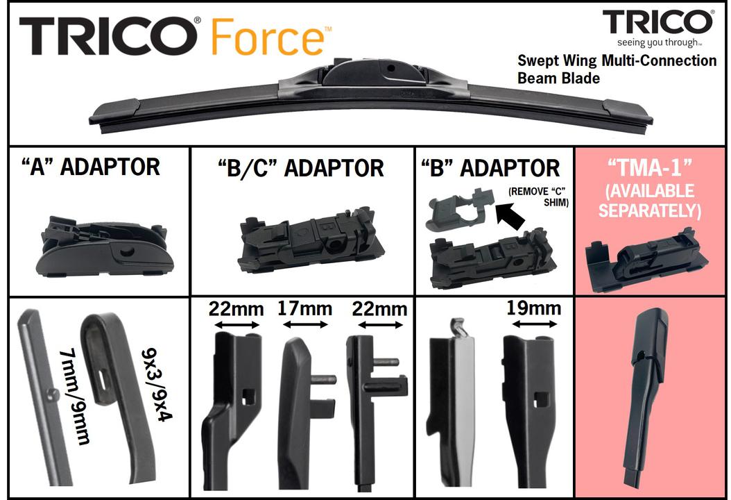 Trico Force Beam Wiper Blade 560mm TF560