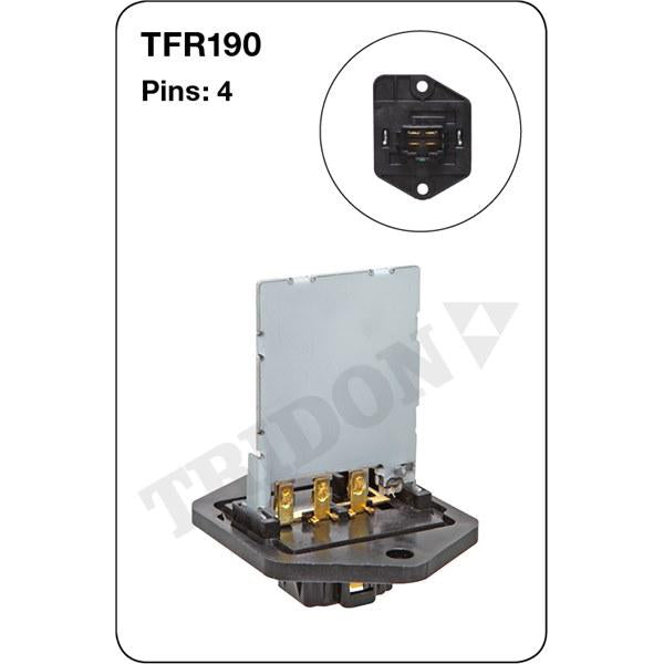 Tridon AC Blower Motor Resistor TFR190