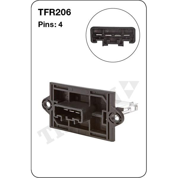 Tridon AC Blower Motor Resistor TFR206