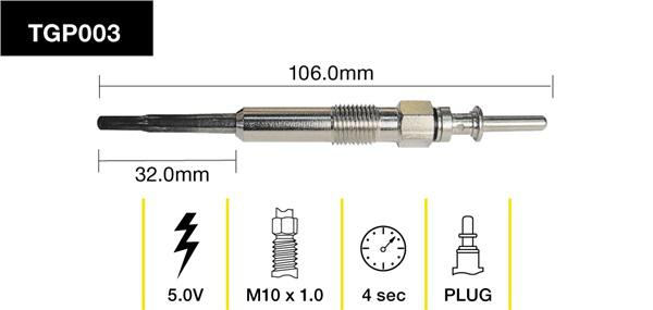 Tridon Glow Plug TGP003