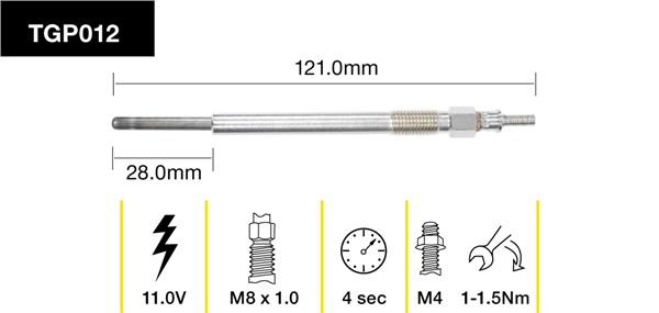 Tridon Glow Plug TGP012