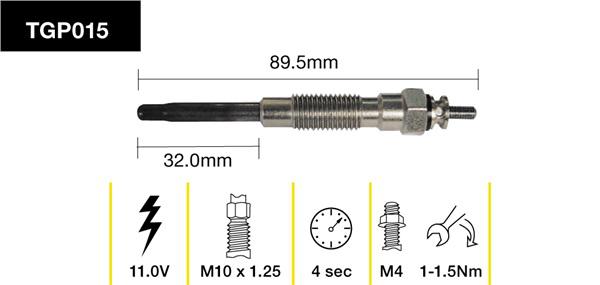 Tridon Glow Plug TGP015