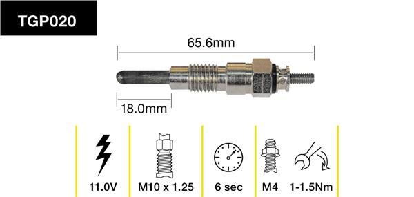 Tridon Glow Plug TGP020