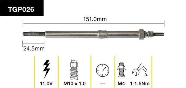 Tridon Glow Plug TGP026