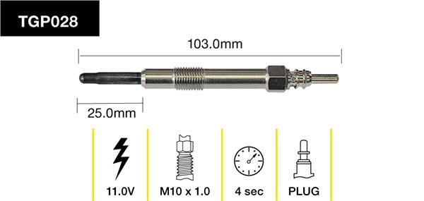 Tridon Glow Plug TGP028