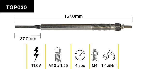 Tridon Glow Plug TGP030