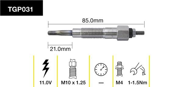 Tridon Glow Plug TGP031