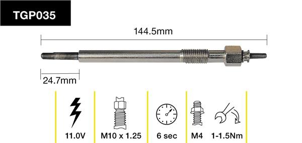 Tridon Glow Plug TGP035