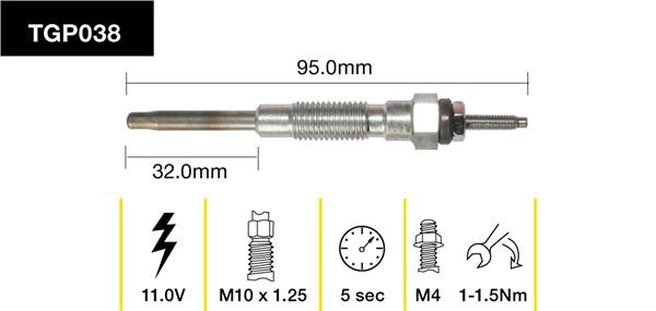 Tridon Glow Plug TGP038