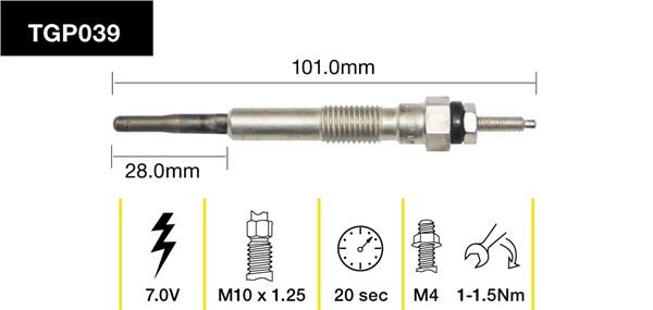 Tridon Glow Plug TGP039