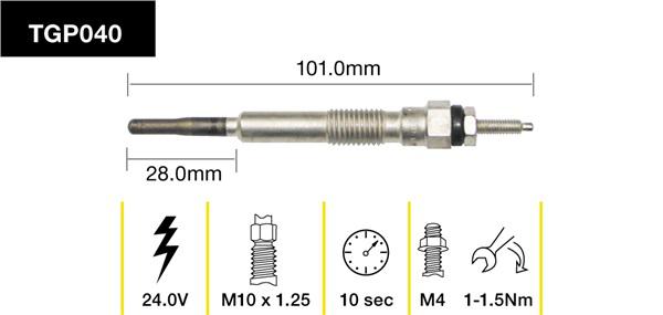 Tridon Glow Plug TGP040