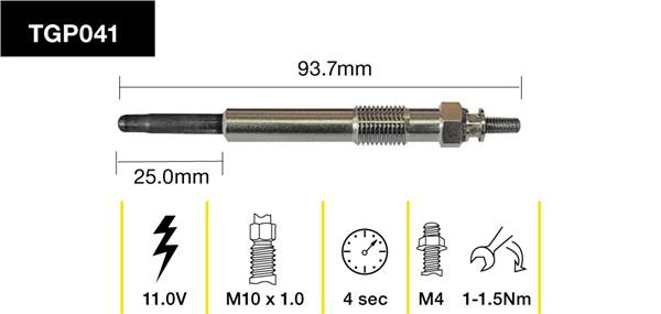 Tridon Glow Plug TGP041