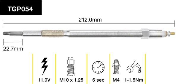 Tridon Glow Plug TGP054
