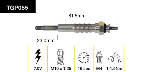 Tridon Glow Plug TGP055