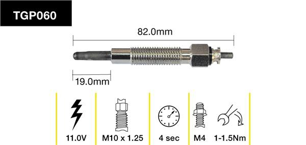 Tridon Glow Plug TGP060