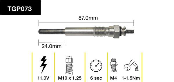 Tridon Glow Plug TGP073