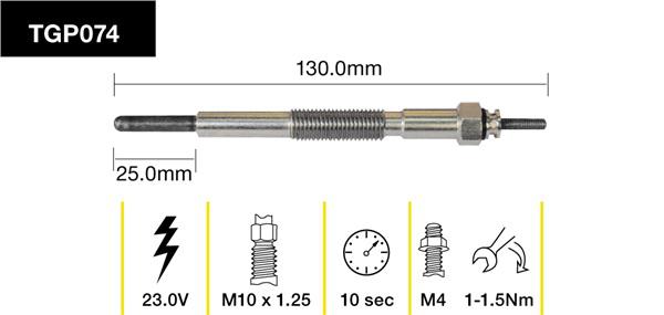 Tridon Glow Plug TGP074