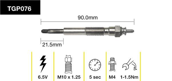 Tridon Glow Plug TGP076