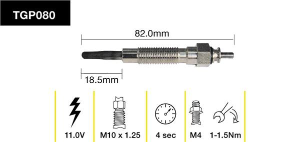 Tridon Glow Plug TGP080