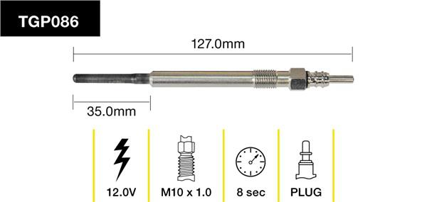 Tridon Glow Plug TGP086