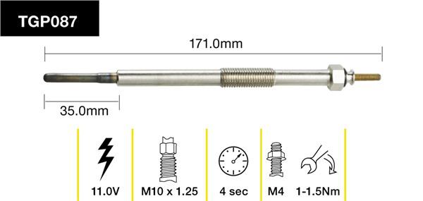 Tridon Glow Plug TGP087