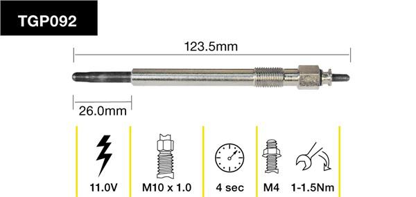 Tridon Glow Plug TGP092