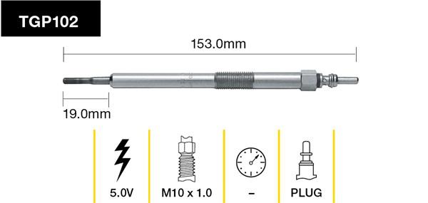 Tridon Glow Plug TGP102