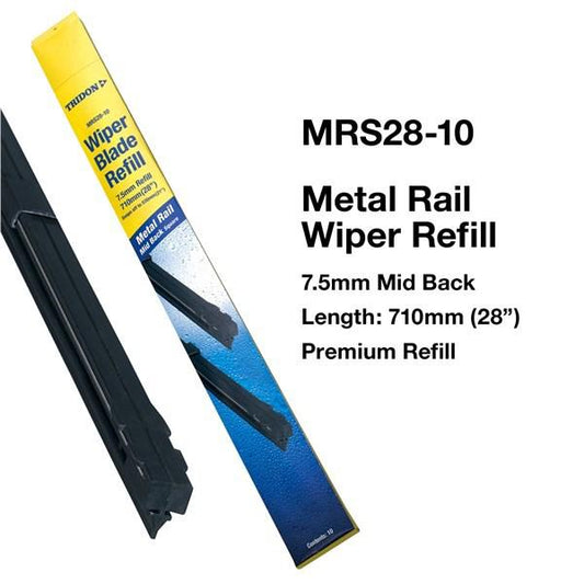 Tridon Wiper Refill Metal Rail Mid Back (Square) 7.5mm x 710mm 10 Pack MRS28-10