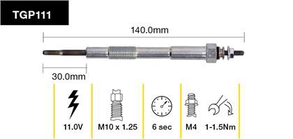 Tridon Glow Plug TGP111