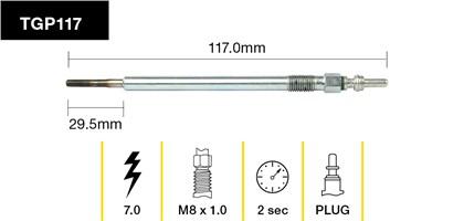 Tridon Glow Plug TGP117