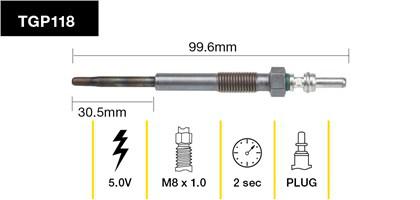 Tridon Glow Plug TGP118