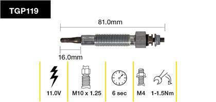Tridon Glow Plug TGP119