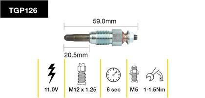Tridon Glow Plug TGP126