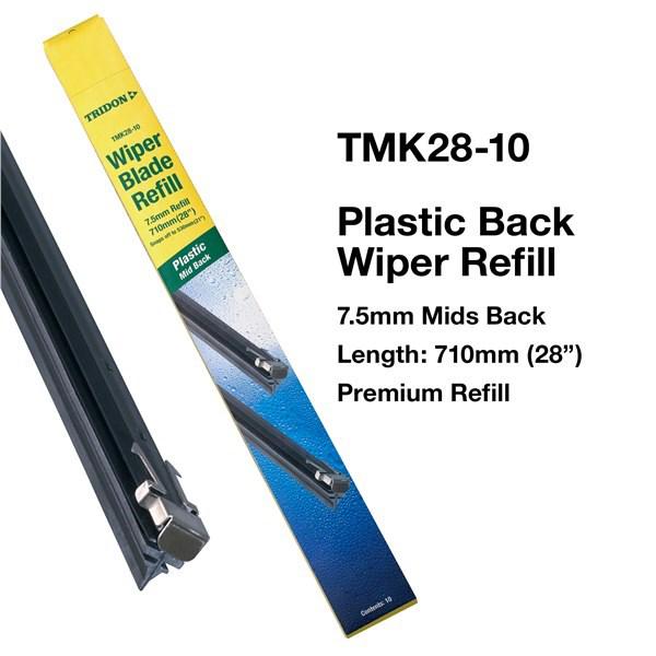 Tridon Wiper Refill Plastic 7.5mm Wide 710mm 10 Pack TMK28-10
