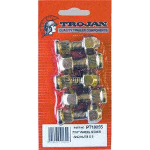 Trojan 1/2 inch Trailer Wheel Stud And Nut PT10065