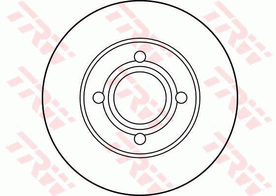 TRW Brake Rotor Single 256mm Front DF1530S