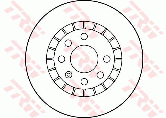 TRW Brake Rotor Single 256mm Front DF1625S
