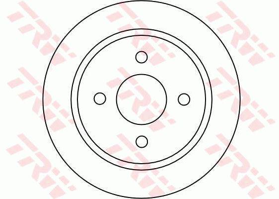 TRW Brake Rotor 253mm Rear DF1654S
