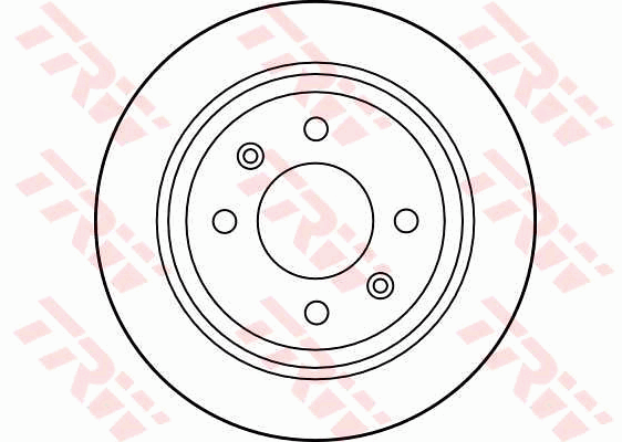 TRW Brake Rotor Single 258mm Rear DF1669S