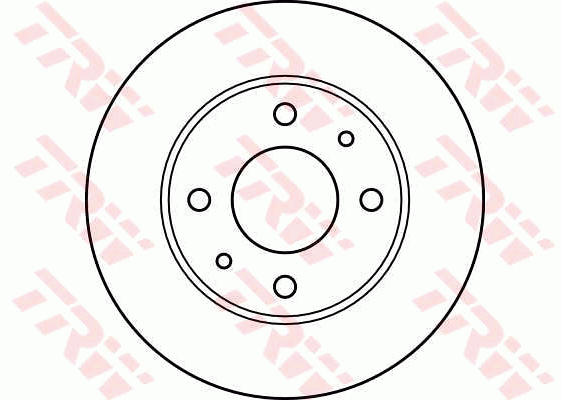 TRW Brake Rotor Single 257mm Front DF2575S