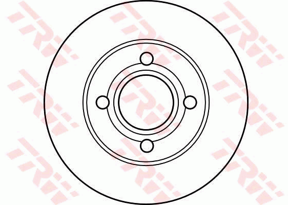 TRW Brake Rotor Single 256mm Front DF2599S