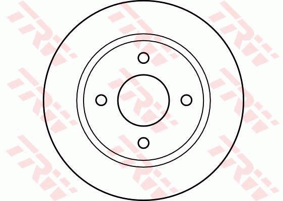 TRW Brake Rotor Single 234mm Front DF2611S