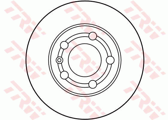 TRW Brake Rotor 230mm Rear DF2805S