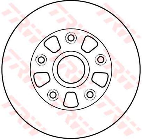 TRW Brake Rotor 255mm Front DF4009S